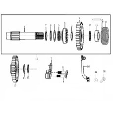 KICK STARTING SHAFT ASSEMBLY
