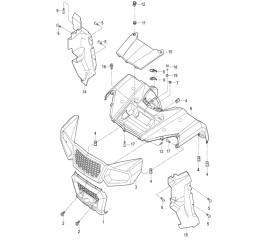 Передний облицовочный пластик Передний облицовочный пластик