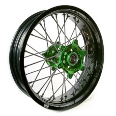 Диск колесный GN-Motosport спицованный Kawasaki 4.25*17  (зел.ступ)