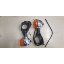 Поворотники передние комплект ( ХРОМ) -- DAYTONA