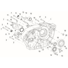 E06 LEFT CRANKCASE SUB-ASSY(左曲轴箱分总成)