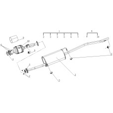 Exhaust system— DK15 Gasoline engine