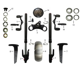 Амортизаторы передние, крыло