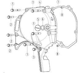 E-9 left box cover parts