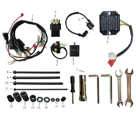 Электрика, оси, втулки