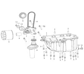 E07 OIL PUMP AND OIL PAN ASSEMBLY