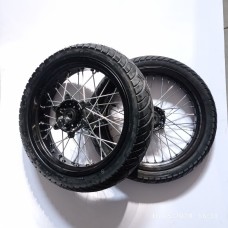 Колеса (без тормозных дисков и звёзд), чёрн.SUPER MOTO 17" (3,00/4,25) -- Terrax 250 NEW 2019