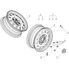 Wheel — Steel wheel (5.5J×14)