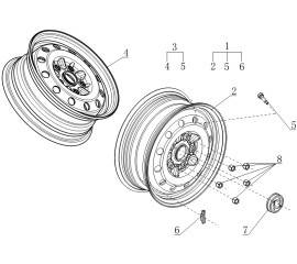 Wheel — Steel wheel (5.5J×14)