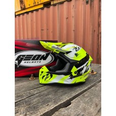 Шлем GEON 633 MX Кросс BLACK/FLUO-YELLOW - M