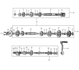 主副轴组合 TRANSMISSION MAIN,COUNTER SHAFT