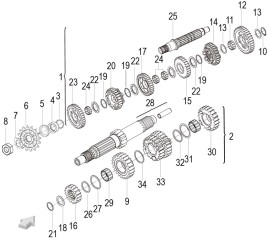 E07 GEAR SHIFT MECHANISM ASSEMBLY (变速换档机构分总成)