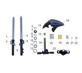 Front shock absorber,direction column