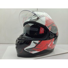 ШЛЕМ GEON 967-2 GLOSSY GRAY/RED XS (Белый/красный)