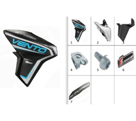 Right decorative cover,matte black fuel tank