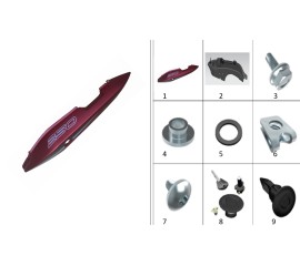 Left part,matte claret red rear cover