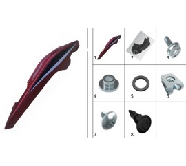 Right part,matte claret red rear cover