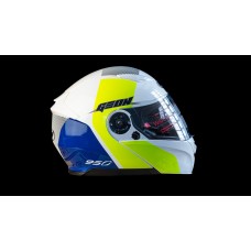 ШЛЕМ GEON 950 GLOSSY WHITE/BLUE/YELLOW S