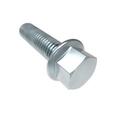 M6×22 Hex flang bolt thread level 8.8 (color zinc)