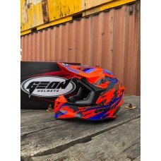 Шлем GEON 633 MX Кросс BLUE/FLUO-ORANGE - L
