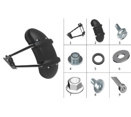 Rear auxiliary mudguard