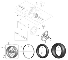 Колесо переднее и компоненты