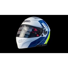 ШЛЕМ GEON 950 GLOSSY WHITE/BLUE/YELLOW L