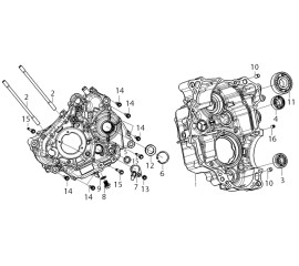 E04 左曲轴箱体部件LEFT CRANKCASE ASSY