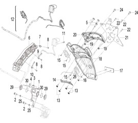 F09 后下挡泥板&后转向灯 REAR FENDER&REAR TURN SIGNAL LIGHT