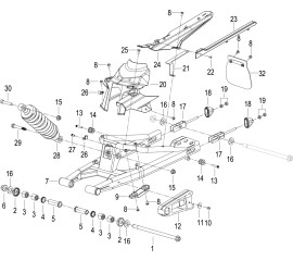 F09 后摆臂 REAR SWINGING ARM ASSY.
