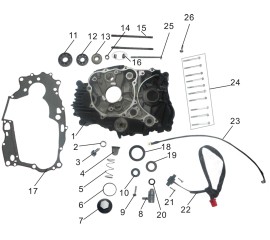 Картер двигателя левый Картер двигателя левый
