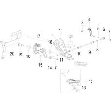 F14 LEFT FRONT PEDAL ASSY.