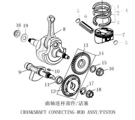 E11 曲轴连杆部件/活塞 CRANKSHAFT CONNECTING-ROD ASSY/PISTON