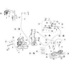 F04 液刹总成 FRONT DISK BRAKE ASSY.