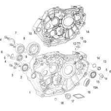 E07 RIGHT CRANKCASE SUB-ASSY(右曲轴箱分总成)