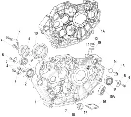 E07 RIGHT CRANKCASE SUB-ASSY(右曲轴箱分总成)