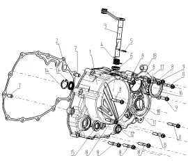 E-5 RIGHT CRANKCASE COVER