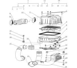 Air filter — DK15 Gasoline engine