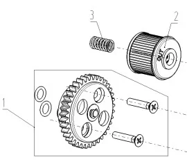 E-10 OIL PUMP AND OIL FILTER