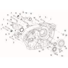 E06 LEFT CRANKCASE SUB-ASSY(左曲轴箱分总成)