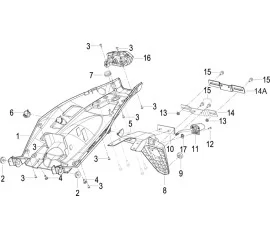 F18 后挡泥板 REAR FENDER ASSY