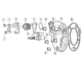 E-1 cylinder head cover parts