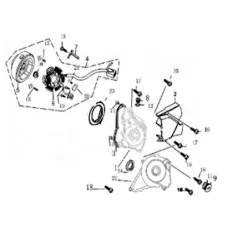 Left Crankcase Cover & Magnetic Motor