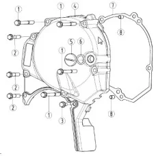 E-9 left box cover parts