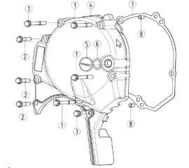 E-9 left box cover parts