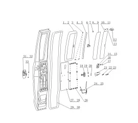 Middle door interior trimming