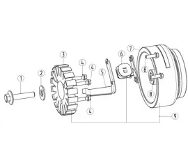 E-14 magneto assembly