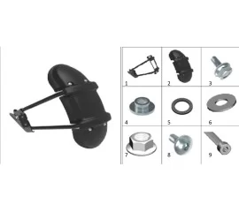 Rear auxiliary mud board bracket