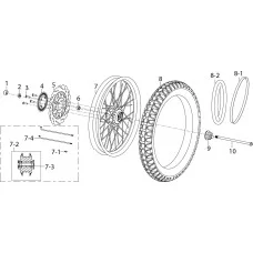F03-1 前轮总成FRONT WHEEL ASSY.