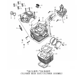 气缸头部件/气缸体部件 CYLINDER HEAD ASSY/CYLINDER ASSEMBLY